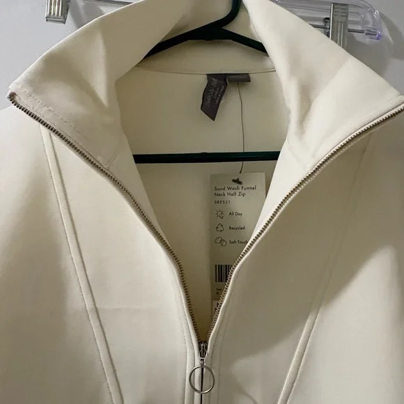 Sweaty Betty- sand wash funnel neck, half zip Pullover. Brand new, ultra soft. - Picture 2 of 6